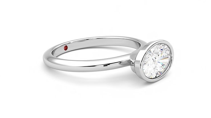 Taylor & Hart Purity Oval Engagement Ring 360 degree image 7