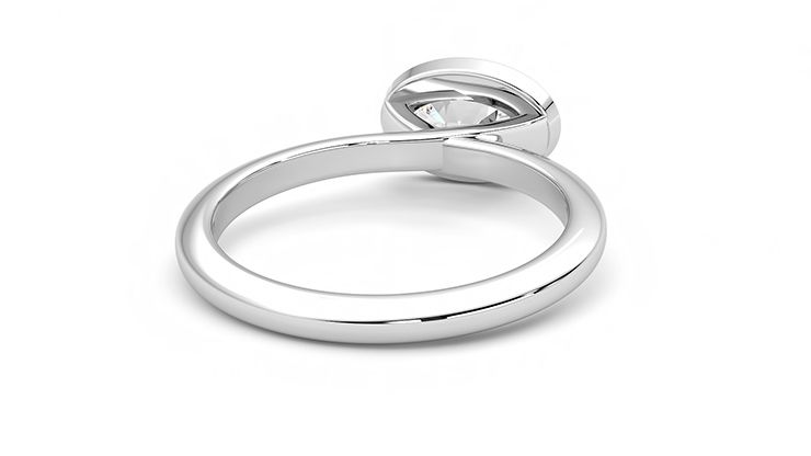 Taylor & Hart Purity Oval Engagement Ring 360 degree image 14