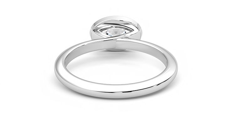 Taylor & Hart Purity Oval Engagement Ring 360 degree image 15