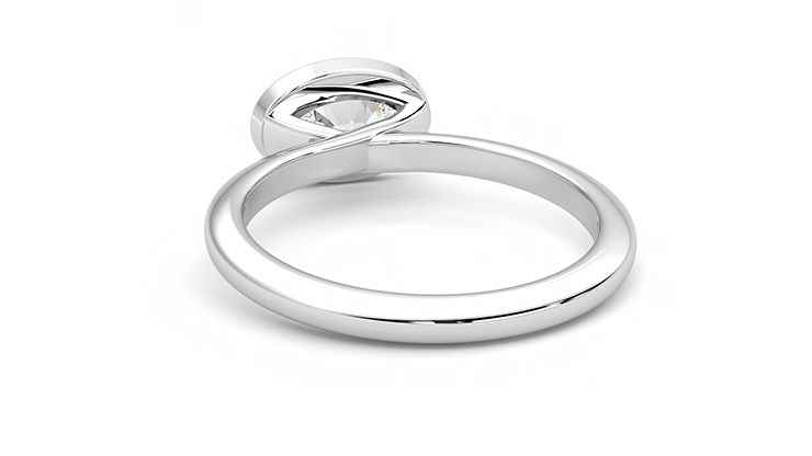Taylor & Hart Purity Oval Engagement Ring 360 degree image 16