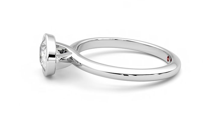 Taylor & Hart Purity Oval Engagement Ring 360 degree image 21