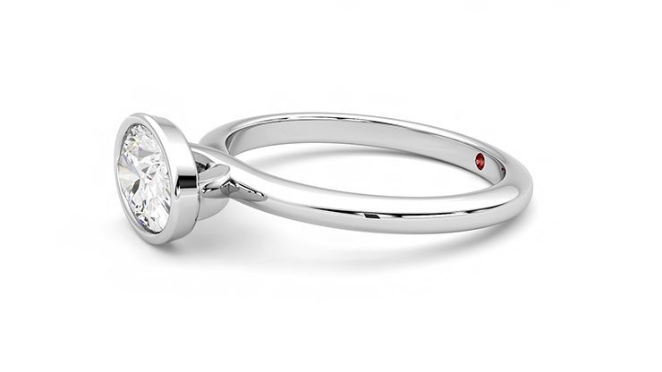 Taylor & Hart Purity Oval Engagement Ring 360 degree image 22