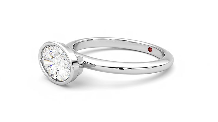 Taylor & Hart Purity Oval Engagement Ring 360 degree image 23