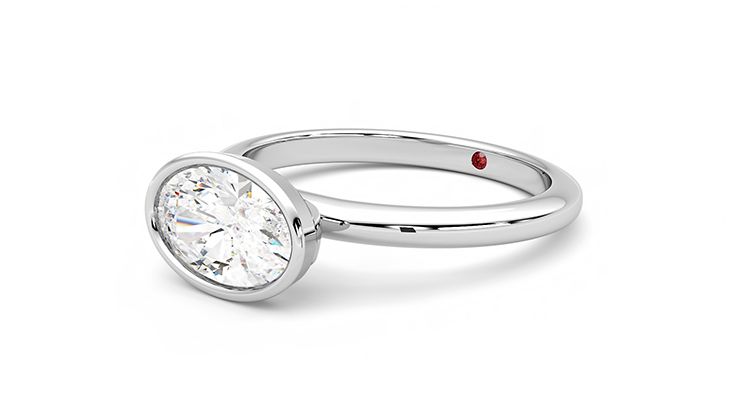Taylor & Hart Purity Oval Engagement Ring 360 degree image 24