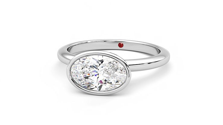 Taylor & Hart Purity Oval Engagement Ring 360 degree image 27