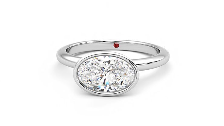 Taylor & Hart Purity Oval Engagement Ring 360 degree image 28