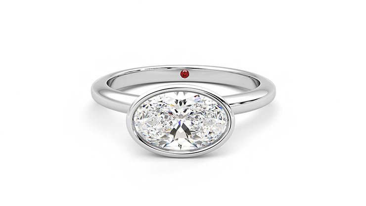 Taylor & Hart Purity Oval Engagement Ring 360 degree image 29