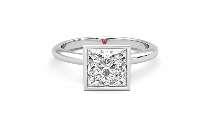 Taylor & Hart Purity Princess Engagement Ring 360 degree image 1