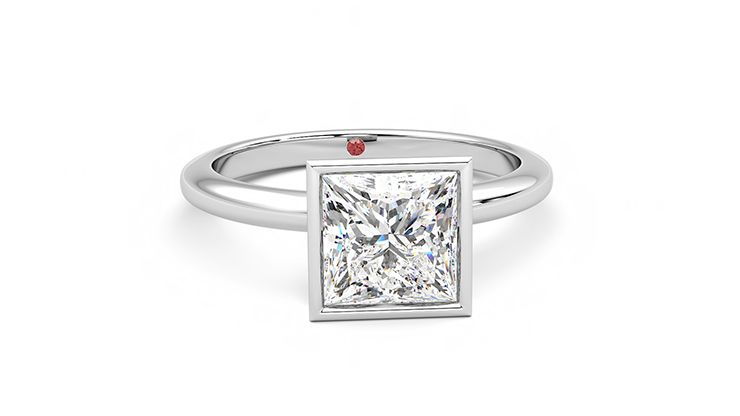 Taylor & Hart Purity Princess Engagement Ring 360 degree image 2