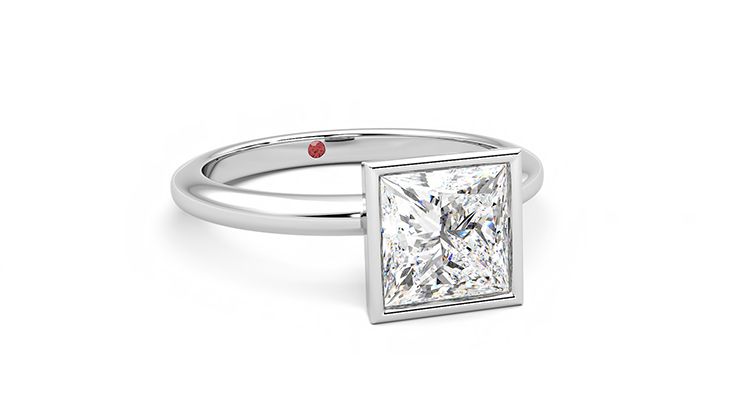 Taylor & Hart Purity Princess Engagement Ring 360 degree image 4