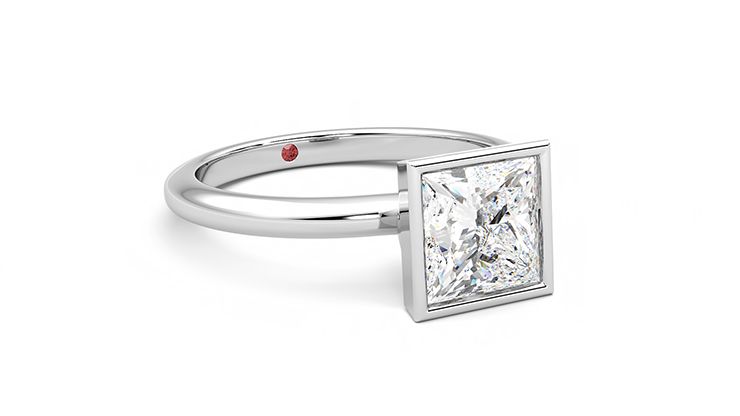 Taylor & Hart Purity Princess Engagement Ring 360 degree image 5
