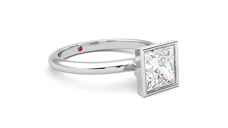 Taylor & Hart Purity Princess Engagement Ring 360 degree image 6