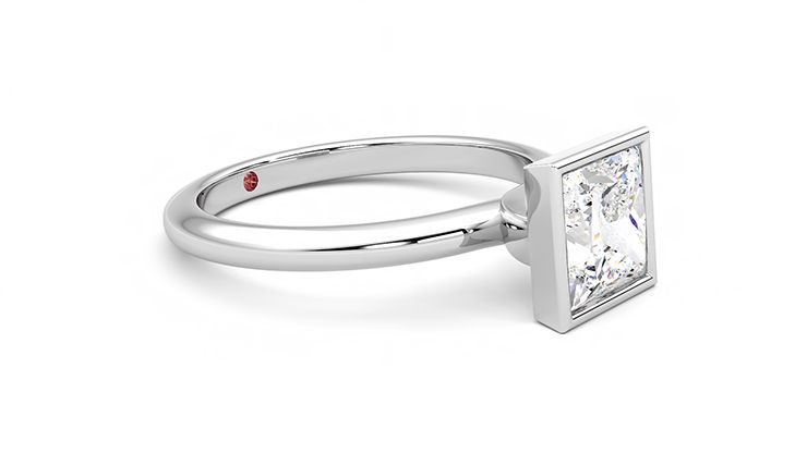 Taylor & Hart Purity Princess Engagement Ring 360 degree image 7