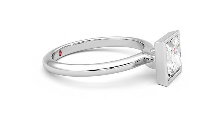 Taylor & Hart Purity Princess Engagement Ring 360 degree image 8