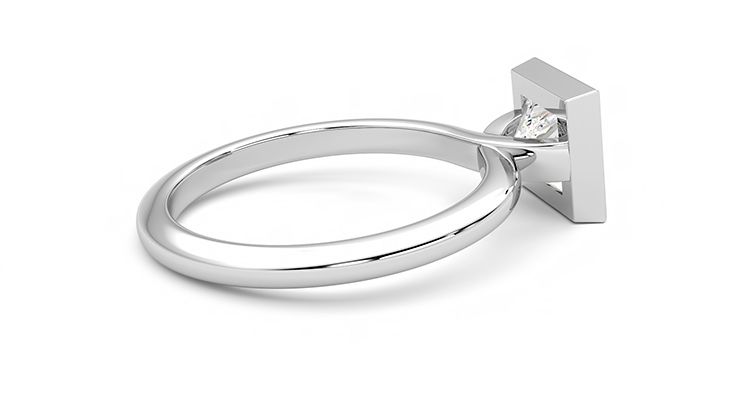 Taylor & Hart Purity Princess Engagement Ring 360 degree image 11
