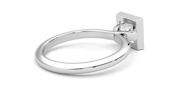 Taylor & Hart Purity Princess Engagement Ring 360 degree image 12