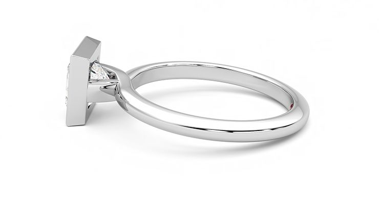 Taylor & Hart Purity Princess Engagement Ring 360 degree image 20