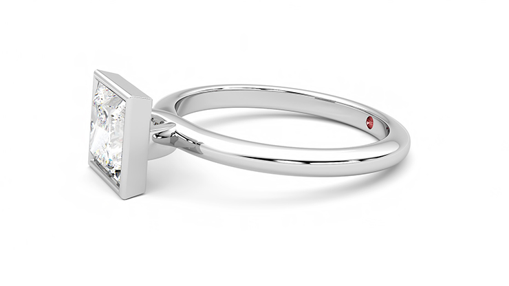 Square bezel hot sale engagement ring