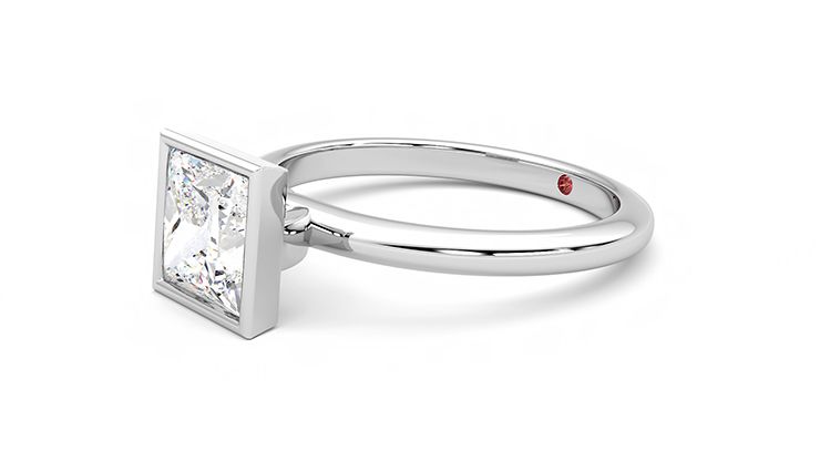 Taylor & Hart Purity Princess Engagement Ring 360 degree image 23