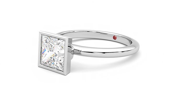 Taylor & Hart Purity Princess Engagement Ring 360 degree image 24