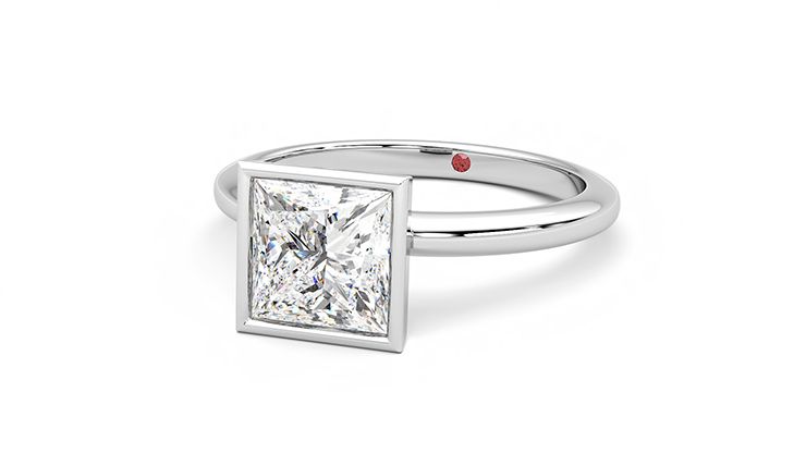 Taylor & Hart Purity Princess Engagement Ring 360 degree image 26