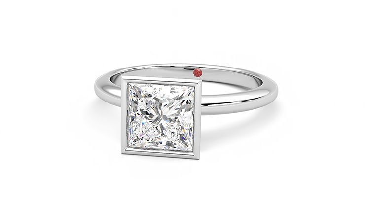 Taylor & Hart Purity Princess Engagement Ring 360 degree image 27