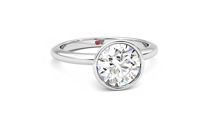 Taylor & Hart Purity Round Engagement Ring 360 degree image 3