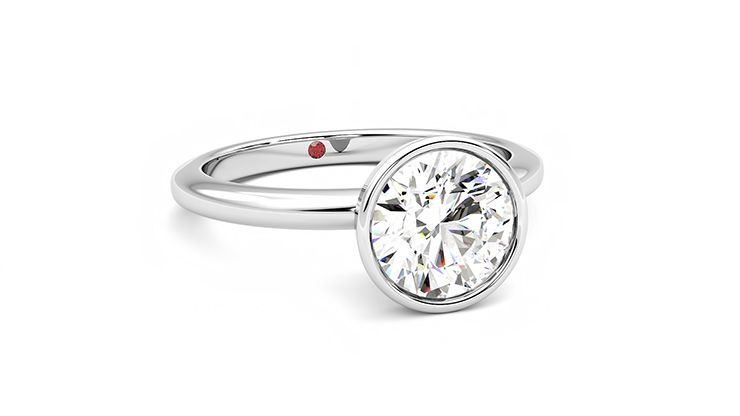 Taylor & Hart Purity Round Engagement Ring 360 degree image 4