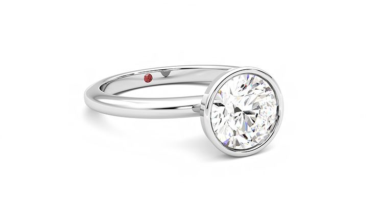 Taylor & Hart Purity Round Engagement Ring 360 degree image 5