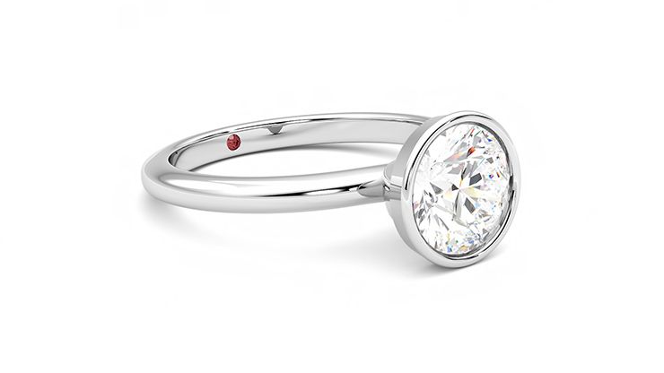 Taylor & Hart Purity Round Engagement Ring 360 degree image 6