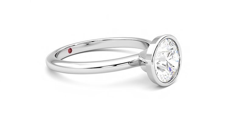 Taylor & Hart Purity Round Engagement Ring 360 degree image 7