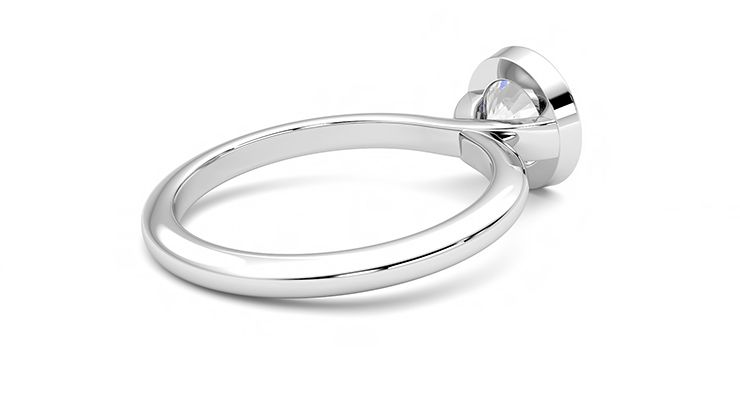Taylor & Hart Purity Round Engagement Ring 360 degree image 12