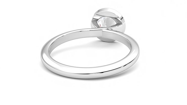 Taylor & Hart Purity Round Engagement Ring 360 degree image 14