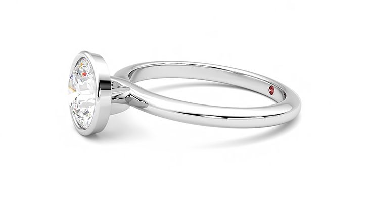 Taylor & Hart Purity Round Engagement Ring 360 degree image 22
