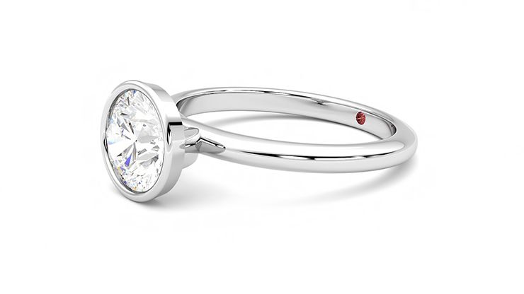 Taylor & Hart Purity Round Engagement Ring 360 degree image 23