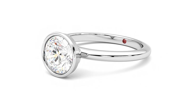Taylor & Hart Purity Round Engagement Ring 360 degree image 24