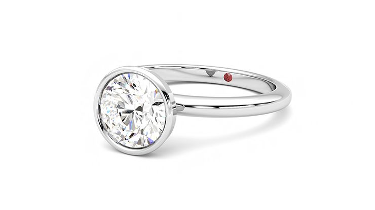 Taylor & Hart Purity Round Engagement Ring 360 degree image 25