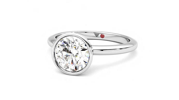 Taylor & Hart Purity Round Engagement Ring 360 degree image 26