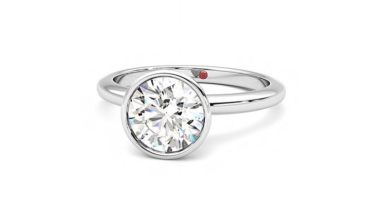 Taylor & Hart Purity Round Engagement Ring 360 degree image 27