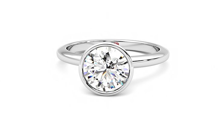 Taylor & Hart Purity Round Engagement Ring 360 degree image 28