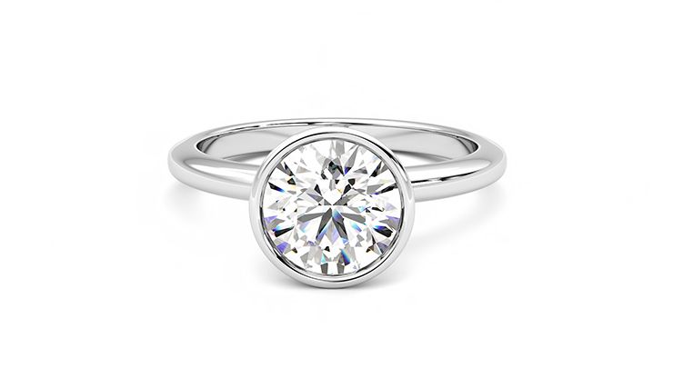 Taylor & Hart Purity Round Engagement Ring 360 degree image 29