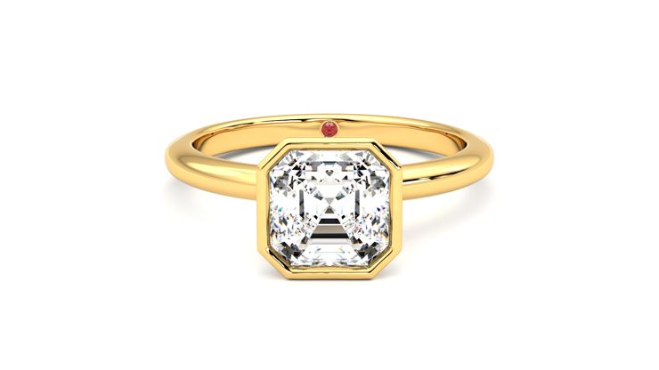 Taylor & Hart Purity Asscher Engagement Ring 360 degree image 0