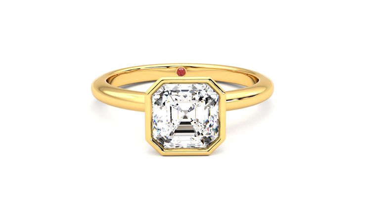 Taylor & Hart Purity Asscher Engagement Ring 360 degree image 1