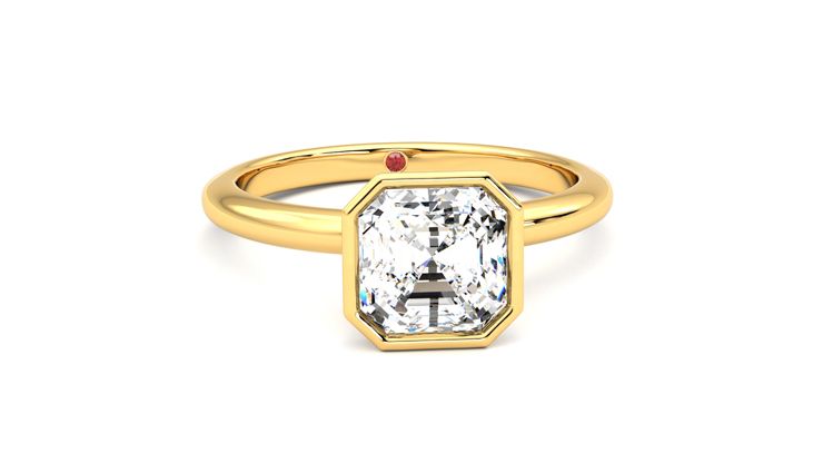 Taylor & Hart Purity Asscher Engagement Ring 360 degree image 2