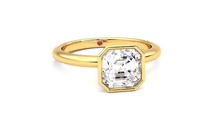 Taylor & Hart Purity Asscher Engagement Ring 360 degree image 3