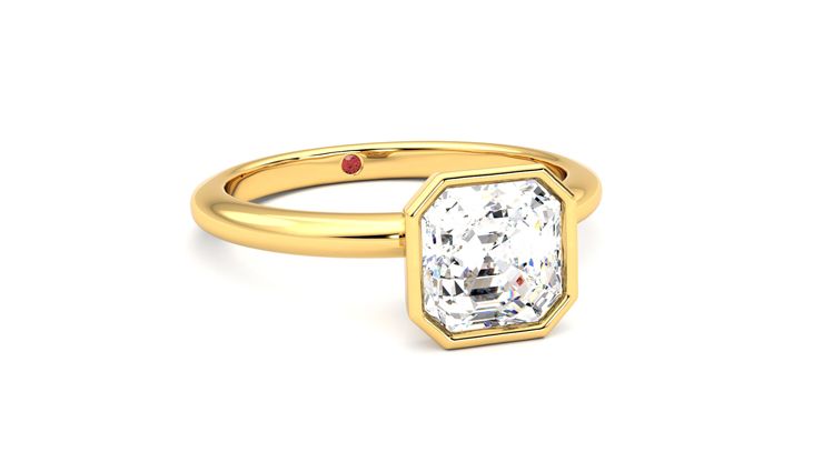 Taylor & Hart Purity Asscher Engagement Ring 360 degree image 4