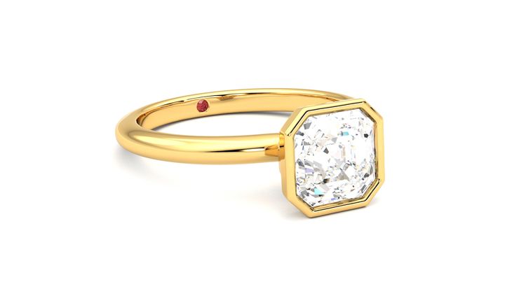 Taylor & Hart Purity Asscher Engagement Ring 360 degree image 5