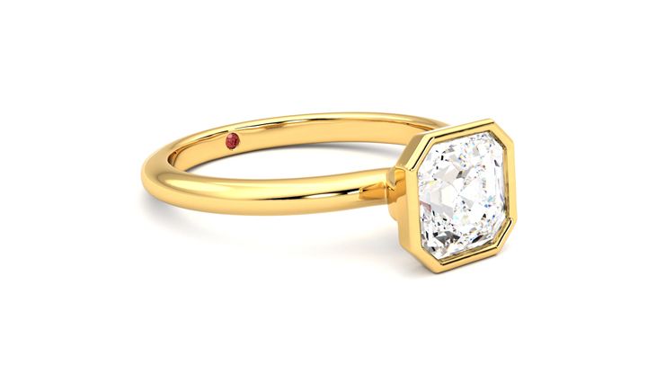 Taylor & Hart Purity Asscher Engagement Ring 360 degree image 6