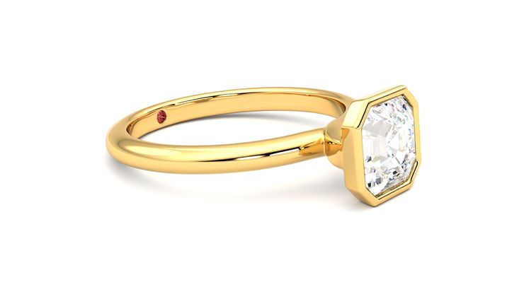 Taylor & Hart Purity Asscher Engagement Ring 360 degree image 7