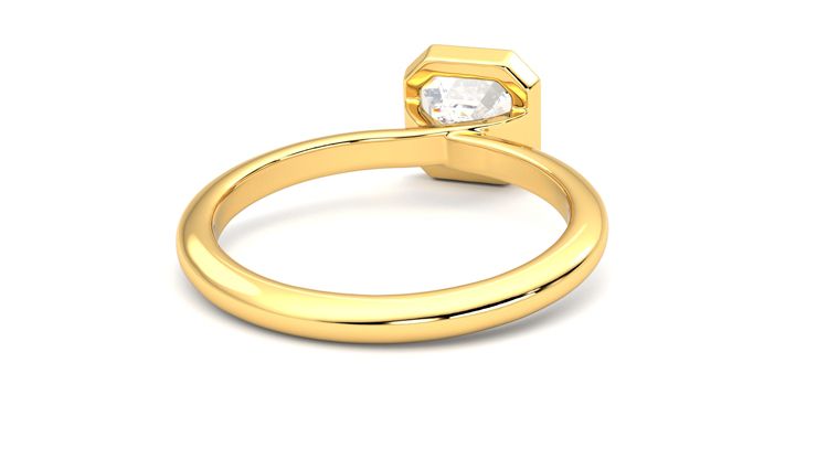 Taylor & Hart Purity Asscher Engagement Ring 360 degree image 14